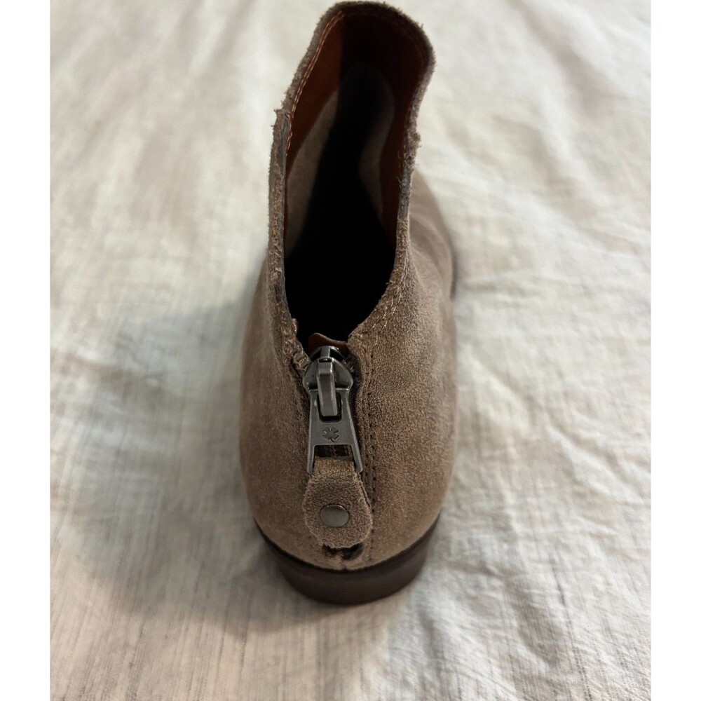 Lucky Brand Bremma Women’s Size 8M Taupe Suede Back Zip Ankle Booties - Picture 5 of 11